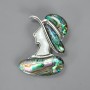 Brooch Pendant 'Girl in a Hat' with Chalcedony 40×54mm