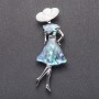 Pendant-brooch Madame Haliotis 8, 4x3 cm