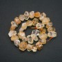 Citrine faceted glass beads on a thread 16-20×11-15 mm + -, length 40 cm +