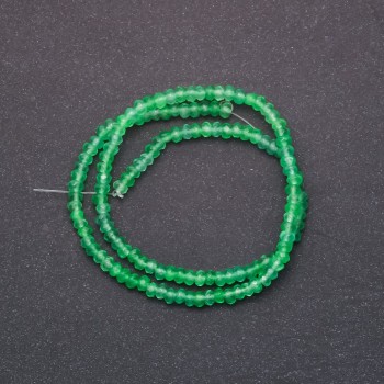 Beads Dyed Artificial Stone "Chrysolite" Faceted Rondelle, Diameter 4x2mm Strand, Length 38cm