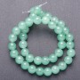 Natural nephrite beads Smooth round bead 10 mm diameter (+/-), thread length 38 cm