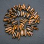 Natural Stone Strand Tiger's Eye Chip "Needle", Diameter 18x6mm, Length 40cm +