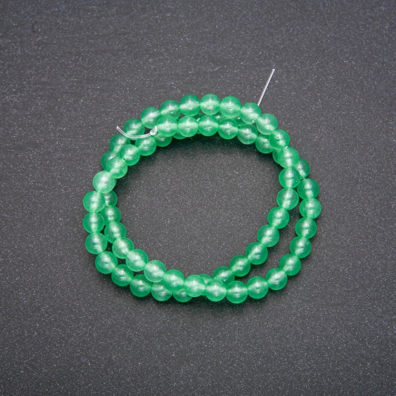 Jade Beads Smooth Sphere 6 mm (±) Diameter, 38 cm Length
