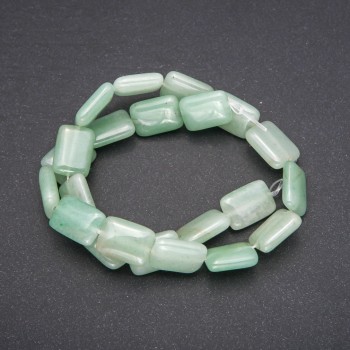 Natural nephrite beads Rectangle shape, diameter 13x18 mm (+/-), thread length 38 cm (+/-)