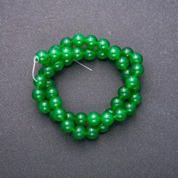 Beads on a Thread Chrysoprase Smooth Round, diameter 8 (+/-) mm, length 38cm