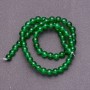 Chrysoprase Natural Stone Beads on Fishing Line, smooth round, diameter 6mm, length 38cm