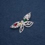 Brooch "Dragonfly" 60x30mm Metal Colour "Silver"
