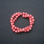 Natural tourmaline beads on thread, smooth round beads 8mm diameter, length 38cm +