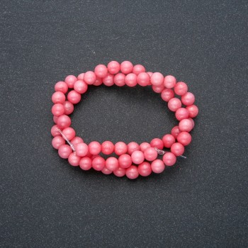 Natural Tourmaline Bead Thread Smooth Balls 6mm Diameter, 38cm Length +