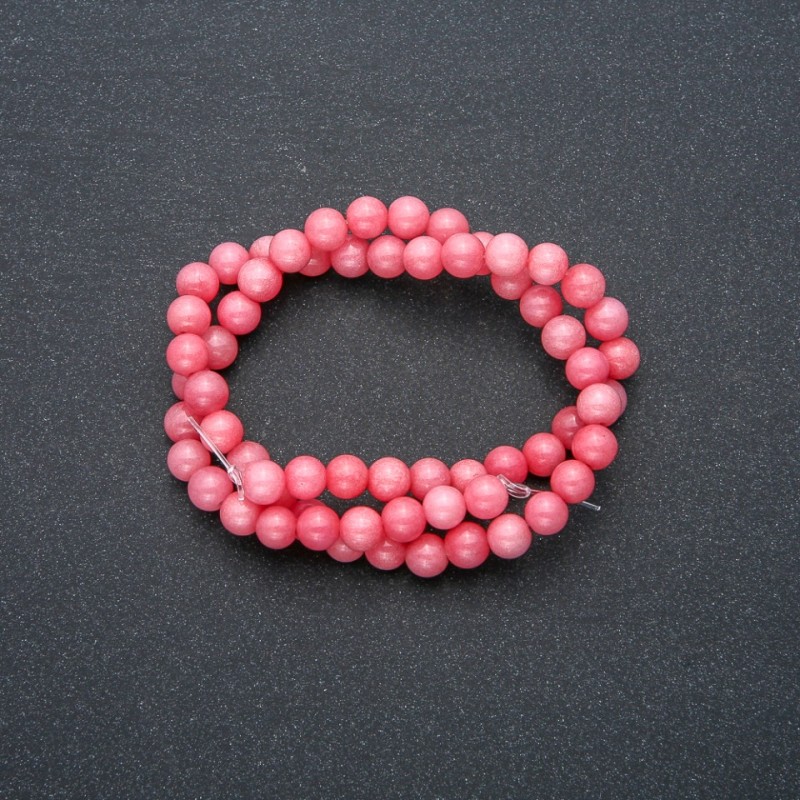 Natural Tourmaline Bead Thread Smooth Balls 6mm Diameter, 38cm Length +