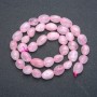 Beads on a Thread of Natural Stone Pink Quartz Round Faceted Beads, 9×12mm, 40cm Length +