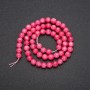 Turmaline Beads, synthetic, smooth round beads on thread, 6mm diameter, 38cm length (+/-)