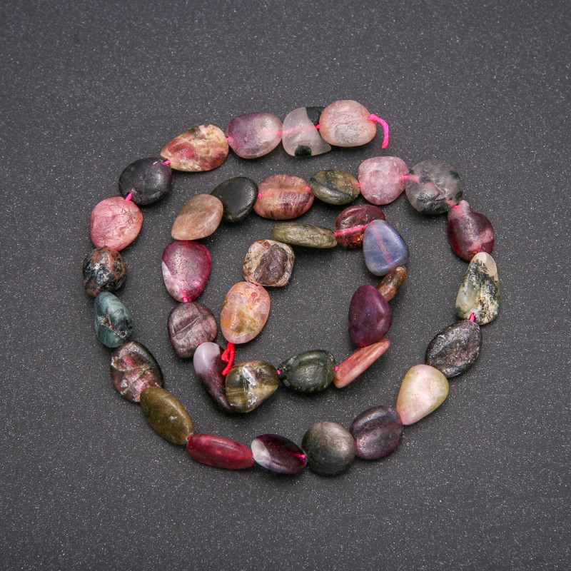 Natural Tourmaline Beads, Faceted, 10x13 mm, 38 cm length