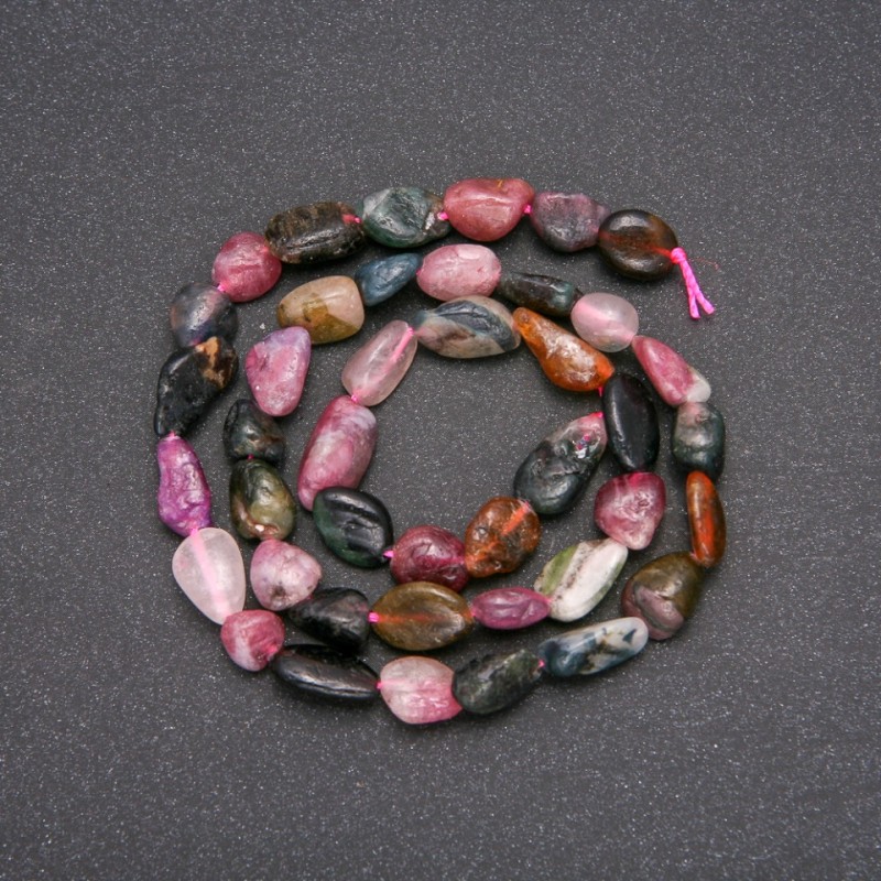Tourmaline Beads, faceted, diameter 7x10 mm (+/-), length 38 cm