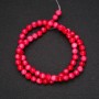 Beads on thread Rhodonite artificial smooth sphere, diameter 6 (+ -) mm, thread length 38 cm