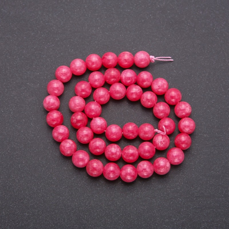Tourmaline Beads smooth rounds 8 mm diameter on thread, length 38 cm (+/-)