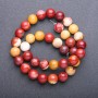 Natural Stone Jade Jasper Pyrite? Smooth Round Beads 10.5mm+ diameter, 38 cm length, thread