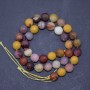 Jasper Beads - Moss Agate faceted round beads on thread, 10mm diameter, 38cm length (+/-)