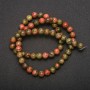 Heliotrope Beads on Thread - Smooth Round Beads, 6mm diameter (+/-), 37cm length