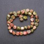 Jasper Beads Heliodrop shaped gemstone, 8 mm (±), length 38 cm