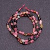 Tourmaline faceted beads, natural stone, diameter 4×6 mm (+/-), thread length 40 cm