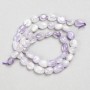 Amethyst Beads Tumbled, natural stone, 8x10mm diameter + -, length 39cm +