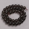 Beads on a thread of natural stone Smoky Topaz smooth sphere, diameter 10mm +/-, length 39cm +/-