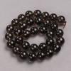 Beads on thread from natural stone Smoky Topaz smooth ball, diameter 12mm ±, length 40cm ±