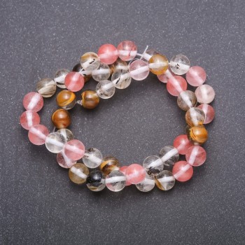 Chalcedony Beads assortment on thread ball 8 mm diameter (+/-), length 37 cm