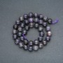 Amethyst Beads on Thread, Natural Stone, Smooth Round Beads 10mm, 38cm Length +