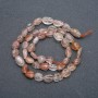 Rutilated Quartz Faceted Beads on Thread, 7x10mm, 40cm length +