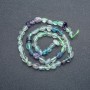 Fluorite Beads on a Thread, Tumbled Beads, 8x6mm, 39cm length +