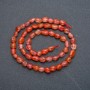 Carnelian and Sardonyx Beads on Thread, Heishi Tumbled 8×6mm, 40cm Length +