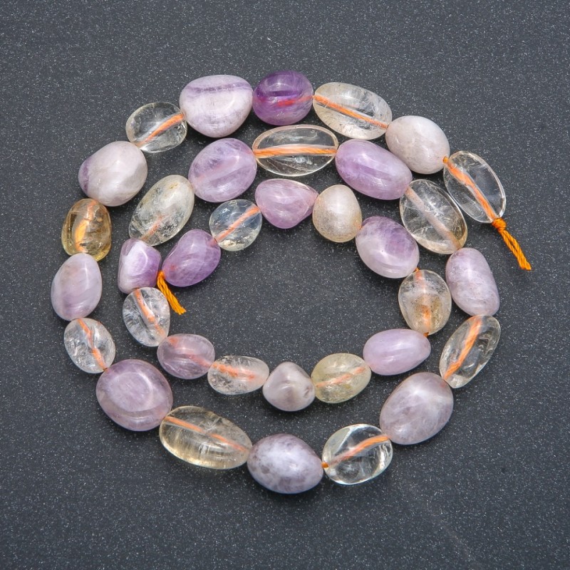 Assorted Barrel Beads, diameter 10x6mm, thread length 40cm +