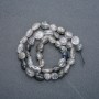 Rutilated Quartz Beads on Thread, Hairline/Fetish? Wait"Hairy?" galthivka? 8x9mm diameter, length 41cm +