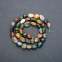 Jasper Beads on Thread, Tumbled, 8x10mm, 40cm Length +