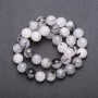 Rutilated Quartz Beads "Hairy Stone" Black on thread smooth round bead, diameter 10 (+ -) mm, length 39 cm