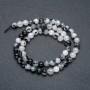 Natural stone Beads on thread Rutilated Quartz Hairline round bead, diameter 6mm + -, length 39cm