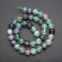 Fluorite Beads on Thread, Smooth Round Beads 10mm Diameter, 38 cm Length