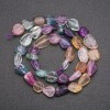 Fluorite Beads on Thread, natural stone, diameter ±7-10mm, length 40 cm