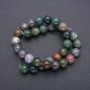 Colored Jasper Beads, natural stone, smooth round bead 12mm diameter, 39cm length on thread