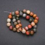 Jasper beads smooth ball on thread, 10mm diameter, 38cm length (+/-)
