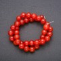 Carnelian Beads Smooth Round Ball on Thread, 10mm Diameter, 38cm Length (+ -)