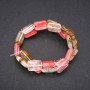 Chalcedony Beads rectangular 13×18 mm ±, thread length 38 cm ±