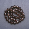 Beads Smoky Topaz (piece) on thread, smooth round bead, diameter 10mm±, length 38cm±