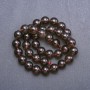 Beads Smoky Topaz (piece) on thread, smooth round bead, diameter 10mm±, length 38cm±