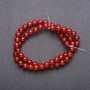 Carnelian natural stone Beads on thread, smooth round 6 mm diameter (+/-), 38 cm length