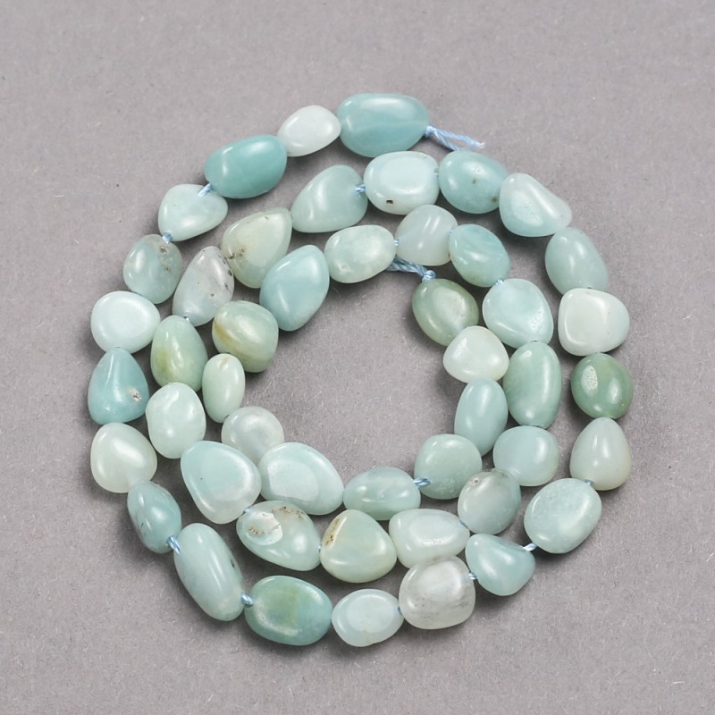 Larimar Beads on Thread, Faceted 6x8mm, 39cm Length