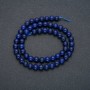 Lapis lazuli beads on thread, smooth round beads 7mm dia. ±, length 38cm ±