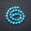 Aquamarine natural stone bead thread, smooth round beads Ø12mm, length 37cm +